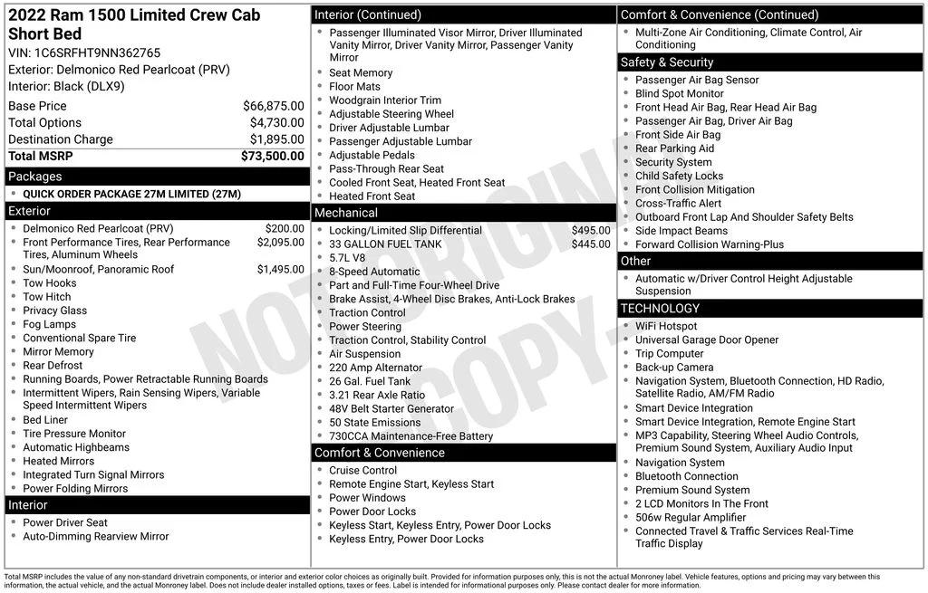 ram ram 1500 pickup 2022 1C6SRFHT9NN362765 image ram ram 1500 pickup 2022 1C6SRFHT9NN362765 image